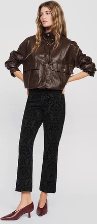 Sanctuary Demy Flocked High Rise Cropped Pants