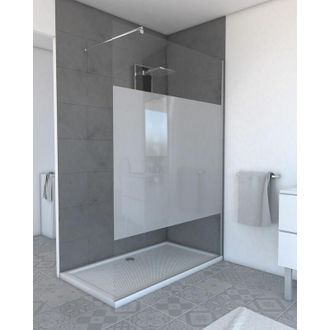 Aurlane Pack Doccia Parete depolie 140 cm Profilo cromato 140x200 cm + barra di fissaggio