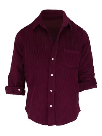 Frank & Eileen Barry pocket corduroy shirt - Red