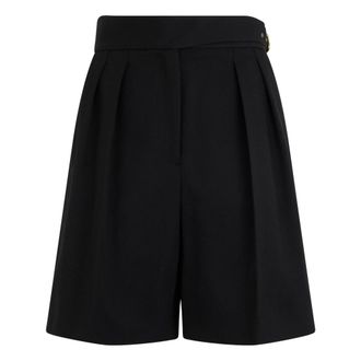 Red Valentino Casual Shorts, female, Black, Size: XS Wide High-Waist Shorts