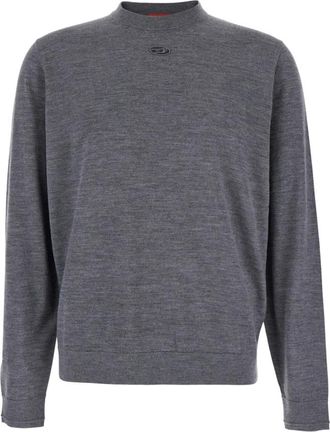 Diesel Truien & Vesten, Heren, Grijs, L, Wol, Grijze Sweater K Valiam