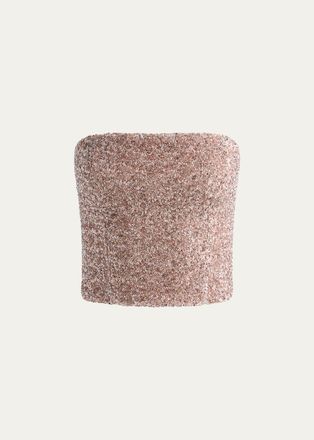 Alice & Olivia Cosette Sequined Strapless Top