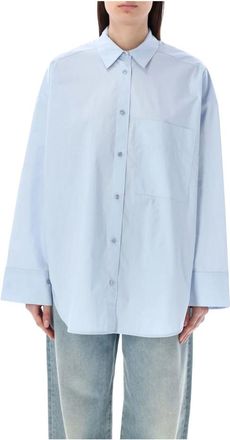 By Malene Birger Shirts - Dames - Overhemden - Blauw - XL - Katoen - Overhemden