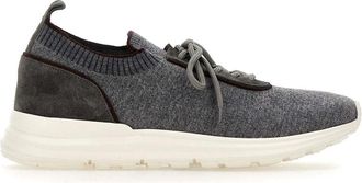Eleventy Schoenen, Heren, Grijs, 42 EU, Su&egrave;de, Gebreide Lage Sneakers