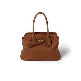 Miu Miu Aventure Nappa Leather Bag, Woman, Oak