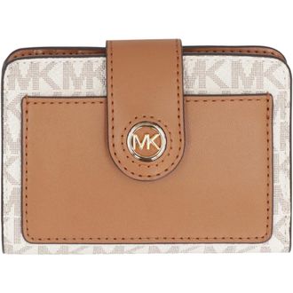 Michael Kors Wallets & Cardholders, female, Beige, Size: ONE SIZE Small Signature Logo Wallet