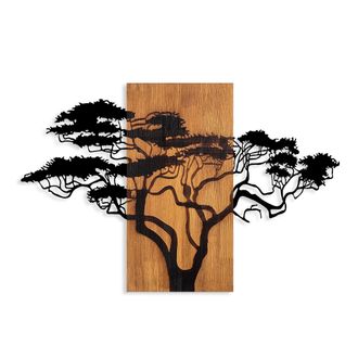Asir Group LLC Accesorio Decorativo De Pared De Madera Accessory Nuez Negro