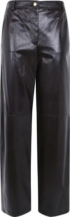 Max Mara Dames, Broeken, Bruin, Maat: 2XS Leer