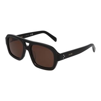 Celine Celine - 3 Dots Aviator Zonnebril - unisex - Accessoires - Zwart - Maat: 53 MM Nylon