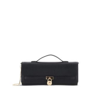 Michael Kors Tassen, Dames, Zwart, ONE Size, Leer, Hamilton Moderne Medium Leren Convertible Schoudertas