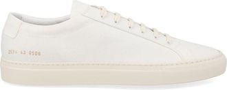 Common Projects White Achilles Cotton Minimalist Low-Top Sneakers