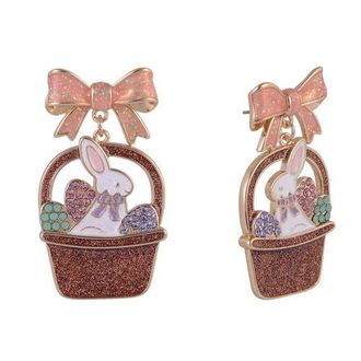 Hallmark Easter Basket and Bunny Earrings in Brown at Nordstrom