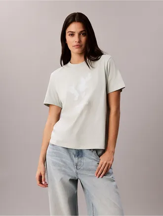 Calvin Klein Jeans Calvin Klein Womens Floral Classic Tee - Green - XL