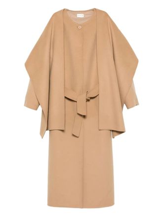 P.A.R.O.S.H. belted single-breasted coat - women - Wool - M - Neutrals