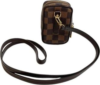 Louis Vuitton Tweedehands Canvas Louis Vuitton tassen - Dames - Vintage Mini Tas - Bruin - ONE Size - Vintage
