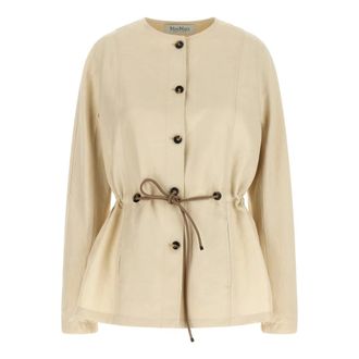 Max Mara MxmCarezza Blazer - female - Max Mara - Light Jackets - Beige - XS - Jackets