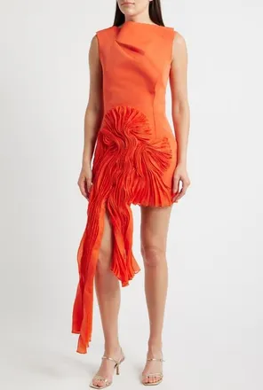 Acler Aberleigh Drape Cocktail Minidress in Chilli at Nordstrom, Size 10