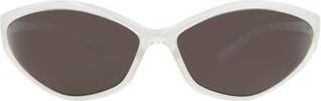 Balenciaga 83mm Oval Sunglasses in Crystal Crystal Grey at Nordstrom Rack