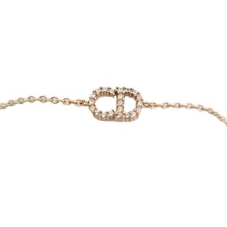Dior Pre-owned Dior Gold Plated Crystal Petit CD Bracelet Ladies IA9PXO5L1A0PC4F1