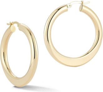 Ember Fine Jewelry 14K Bold Round Hoop Earrings