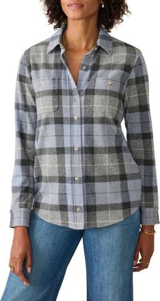 Faherty Legend Plaid Shirt in True North Plaid at Nordstrom Rack, Size Small