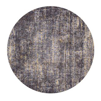 Louis De Poortere Alfombra de poli&eacute;ster negro, 140x140 cm