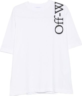 Off-white Camiseta blanca de algod&oacute;n con dise&ntilde;o de skate vertical Bookish