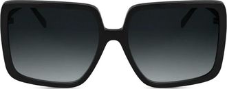 Karl Lagerfeld rectangle-frame sunglasses - women - Acetate - 58 - Black