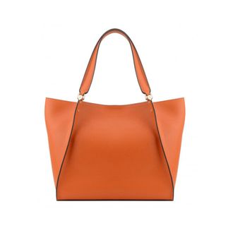 Pourchet Tassen, Dames, Oranje, ONE Size, Leer, Hebdo Tote