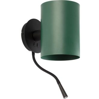 Faro Barcelona Guadalupe Aplique Con Lector Negra/verde