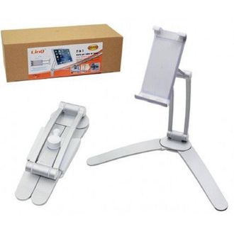 Trade Shop Trade Shop - Staffa Supporto 2 In 1 Da Tavolo In Alluminio Per Smartphone Tablet Casa J3222