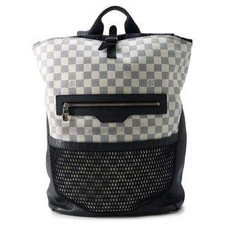 Louis Vuitton Damier Damier Canvas Navy White Backpack (Pre-Owned)