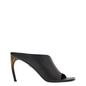 Ferragamo Nymphe 85 Black Sandals, Size 7 C