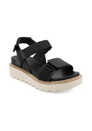 Mia Womens Jony Flat Sandal In Black