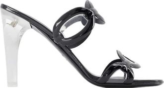 Valentino Heeled Mules, female, Black, Size: 11 US Chain 1967 T.100 Sandals