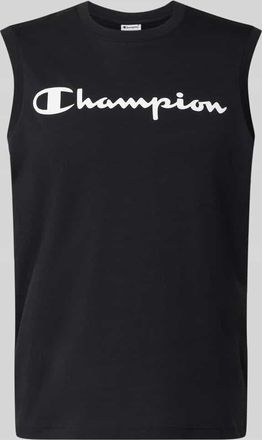 Champion Top mit Logo und Rundhalsausschnitt in Black, Gr&ouml;&szlig;e XXL