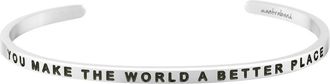 Mantra You Make The World A Better Place bracelet in Outside - Silver at Nordstrom