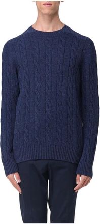 Fay Blauwe Sweater Collectie - Heren - Ronde hals truien - Blauw - 2XL - Truien & Vesten