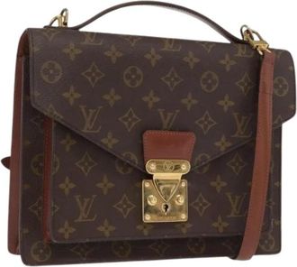 Louis Vuitton Pre-owned Canvas Handtas - Dames - Vintage Handtas - Bruin - ONE Size - Vintage