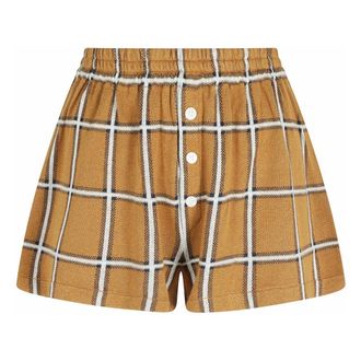 Guest In Residence Short Shorts, female, Brown, Size: M Picnic Plaid Short