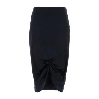 Valentino Garavani Midi Skirts, female, Blue, Size: XS Stretch crepe skirt