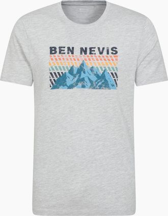 Mountain Warehouse Mens Mountain Warehouse Mens Ben Nevis Graphic T-Shirt - Grey - Size: 44