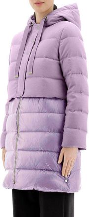 Herno Womens Purple Cashmere Coat Clothing