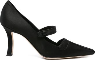Manolo Blahnik 90 mm Ganeus pumps met puntige neus - Zwart