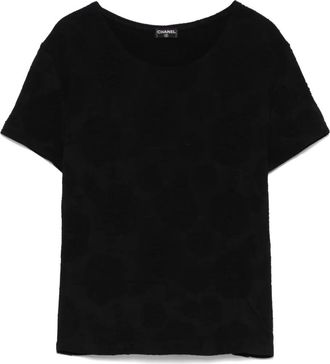 Chanel T-shirt a fiori anni 2010 - Nero