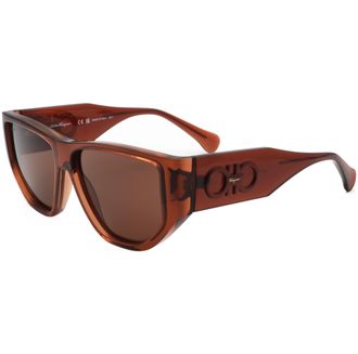 Ferragamo Ferragamo Unisex 56 mm Brown Sunglasses