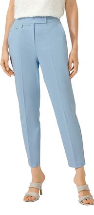 s.Oliver Black Label Anzughose S.OLIVER BLACK LABEL, Damen, Gr. 42, N-Gr, light blau, Web, Obermaterial: 50% Polyester, 47% Baumwolle, 3% Elasthan, unifarben, slim fit kn&ouml;