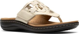 Clarks Laurieann Mia Womens Sandals Cream Leather : 5.5 B - Medium