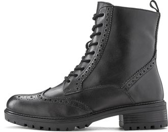 Lascana Schnürboots Schnürstiefelette, Ankle Boots, Leder, Schnüren & Reissverschluss