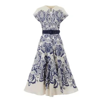 Sara Roka Midi Dresses, female, Beige, Size: 2XL Glady Midi Dress